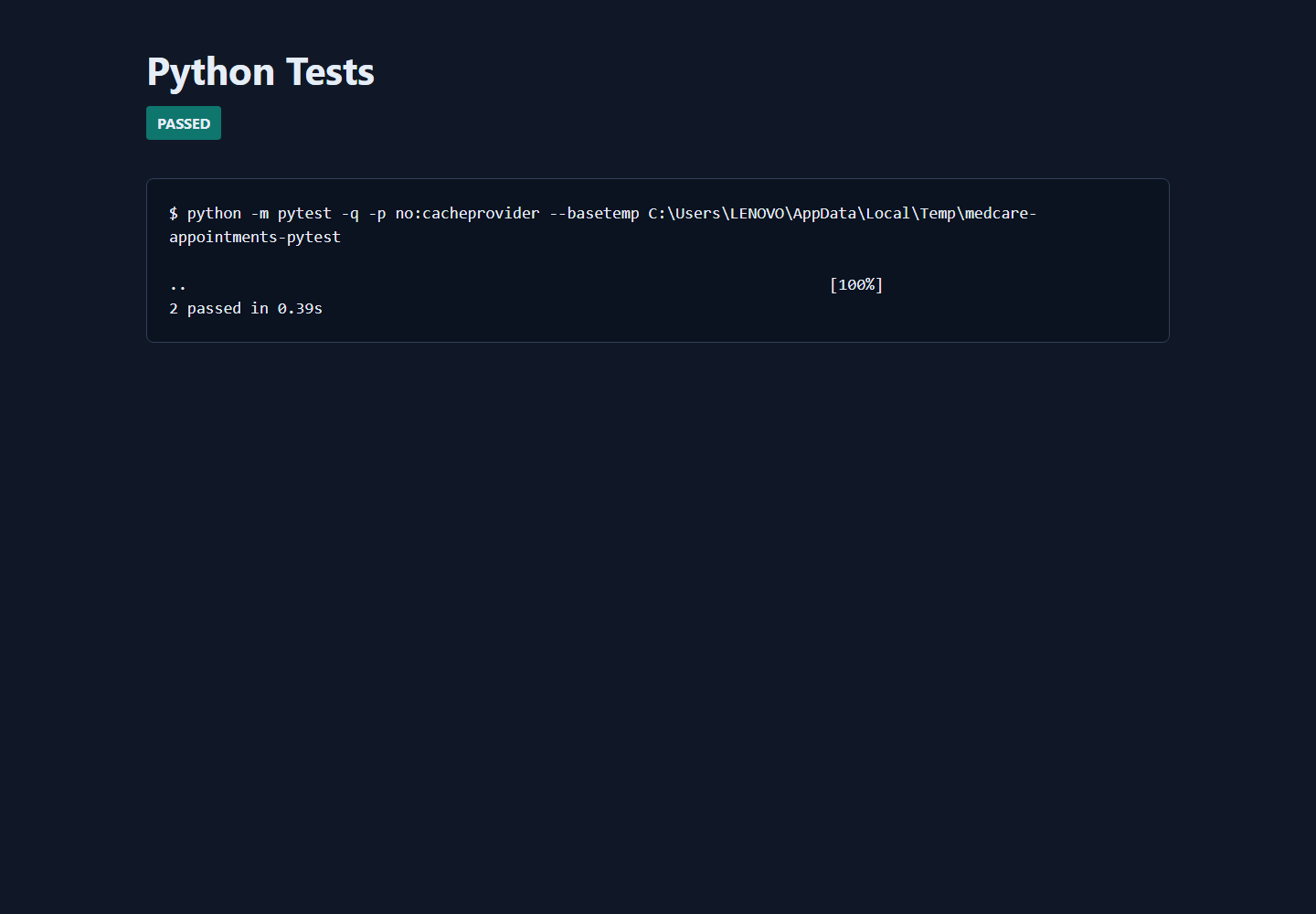 Test validation documentation evidence